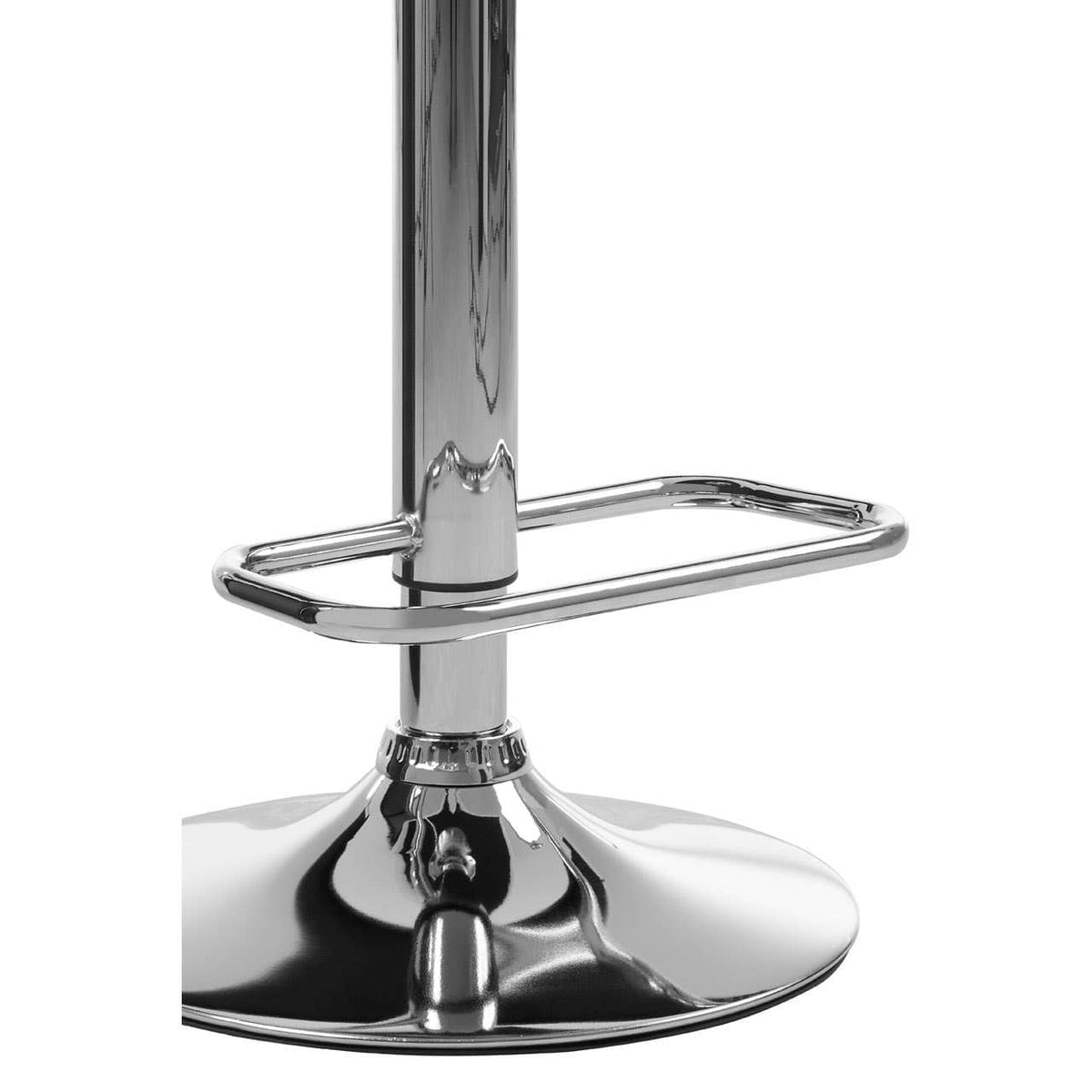 Baina White Quilted Chrome Base Bar Stool.