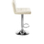 Baina White Seat Bar Stool With Chrome Base.