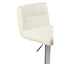 Baina White Seat Bar Stool With Chrome Base.