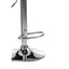 Baina White Seat Bar Stool With Chrome Base.