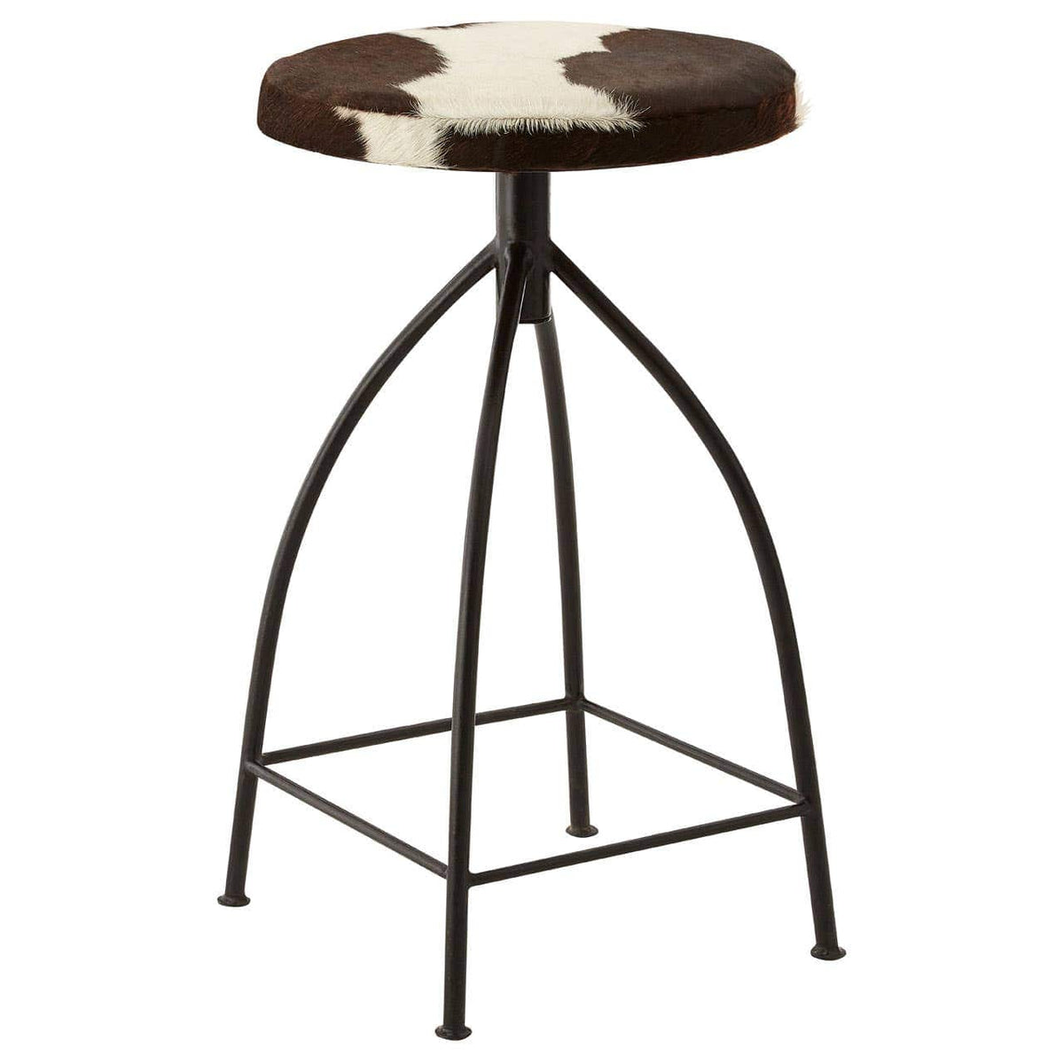 Boho Cowhide Bar Stool.