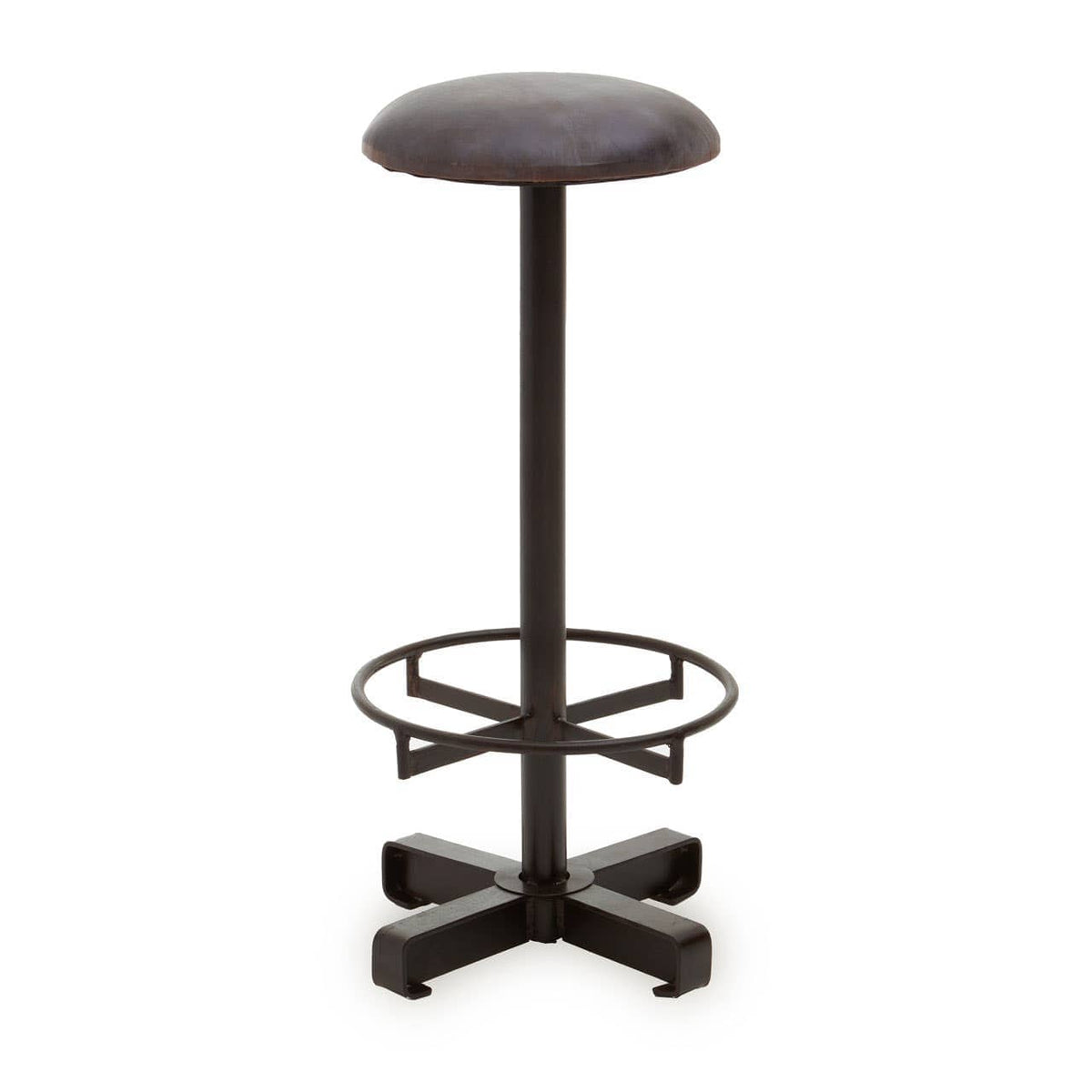 Buffalo Antique Blue Leather Bar Stool.