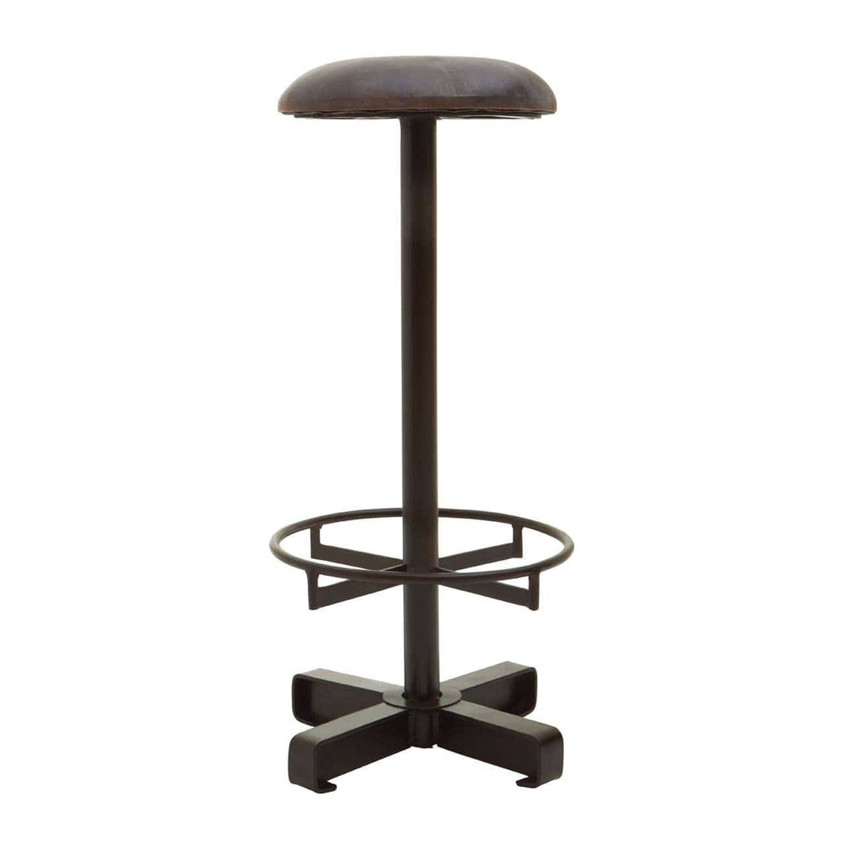 Buffalo Antique Blue Leather Bar Stool.