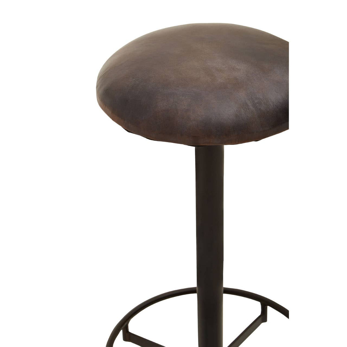 Buffalo Antique Blue Leather Bar Stool.