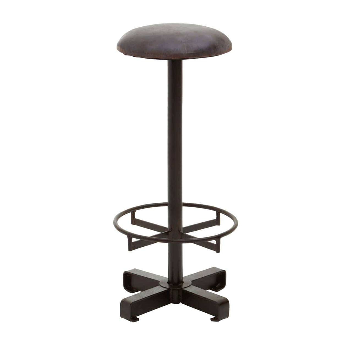 Buffalo Antique Blue Leather Bar Stool.