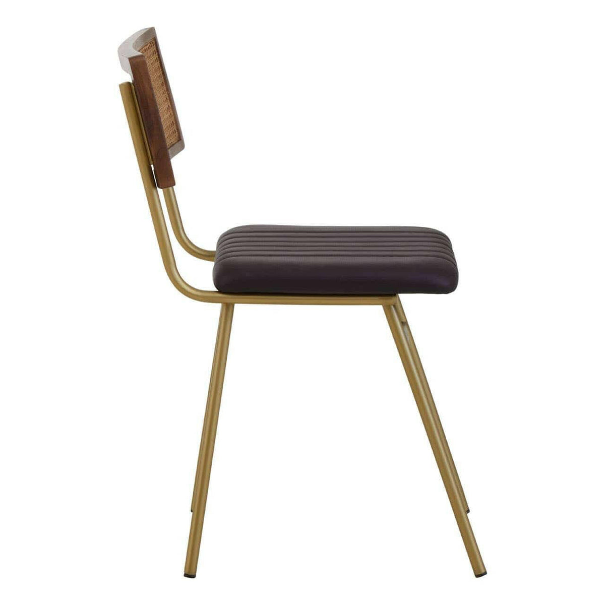 Buffalo Black Leather Dining Chair.