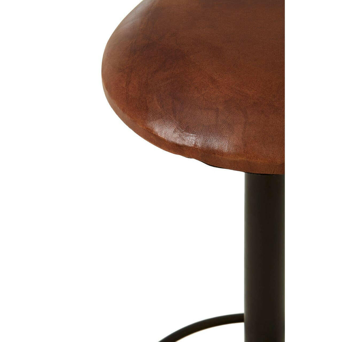 Buffalo Brown Leather Bar Stool.