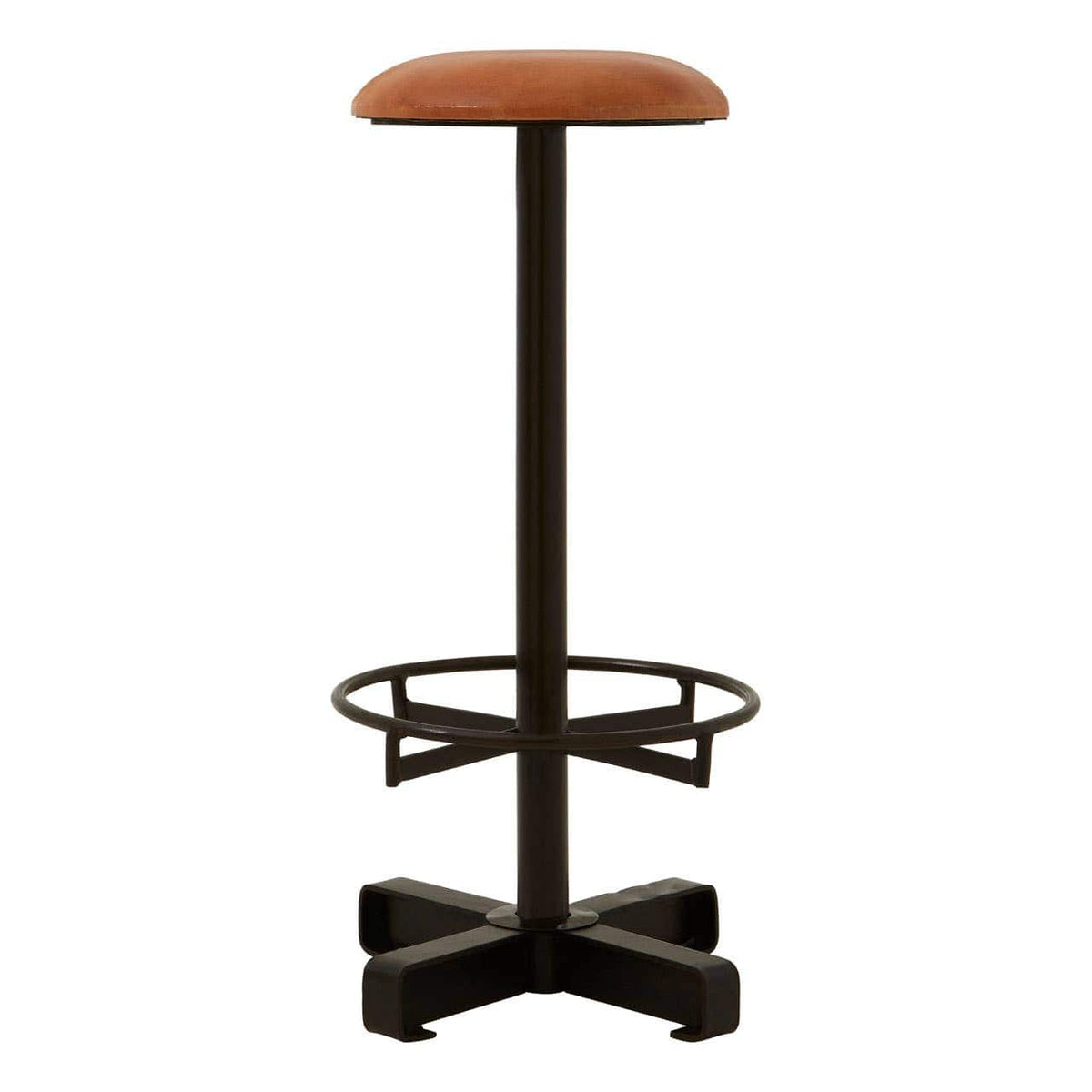 Buffalo Light Brown Leather Bar Stool.