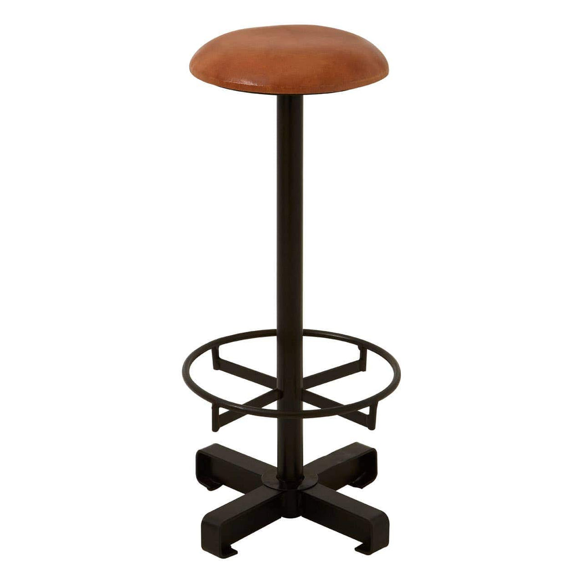 Buffalo Light Brown Leather Bar Stool.