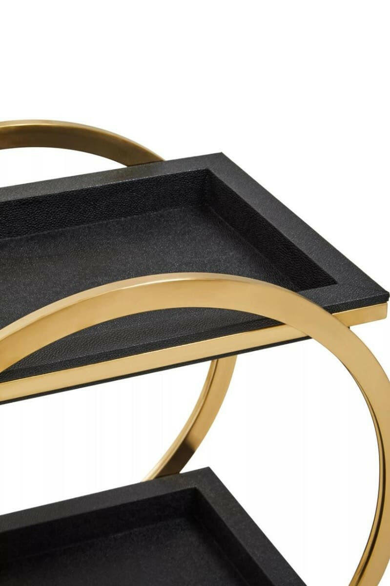 Cardoba Two Tier Black Serving Trolley.