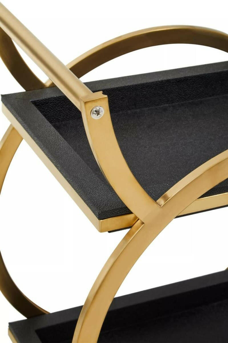 Cardoba Two Tier Black Serving Trolley.