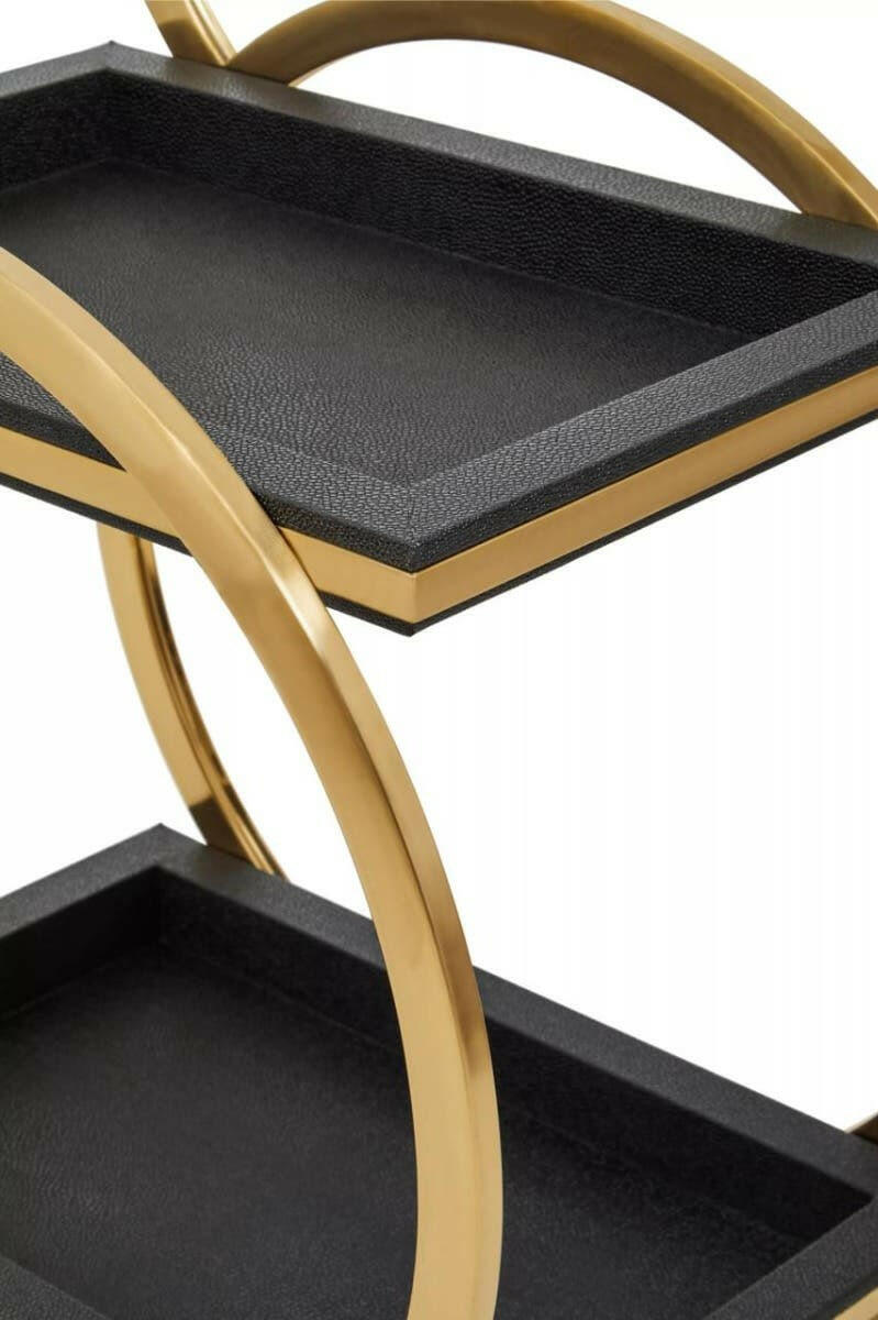 Cardoba Two Tier Black Serving Trolley.