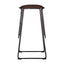 Dalston Mocha Bar Stool With Gunmetal Legs.