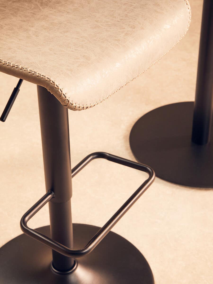 Dalston Set Of Two High Back Ash Bar Stools.