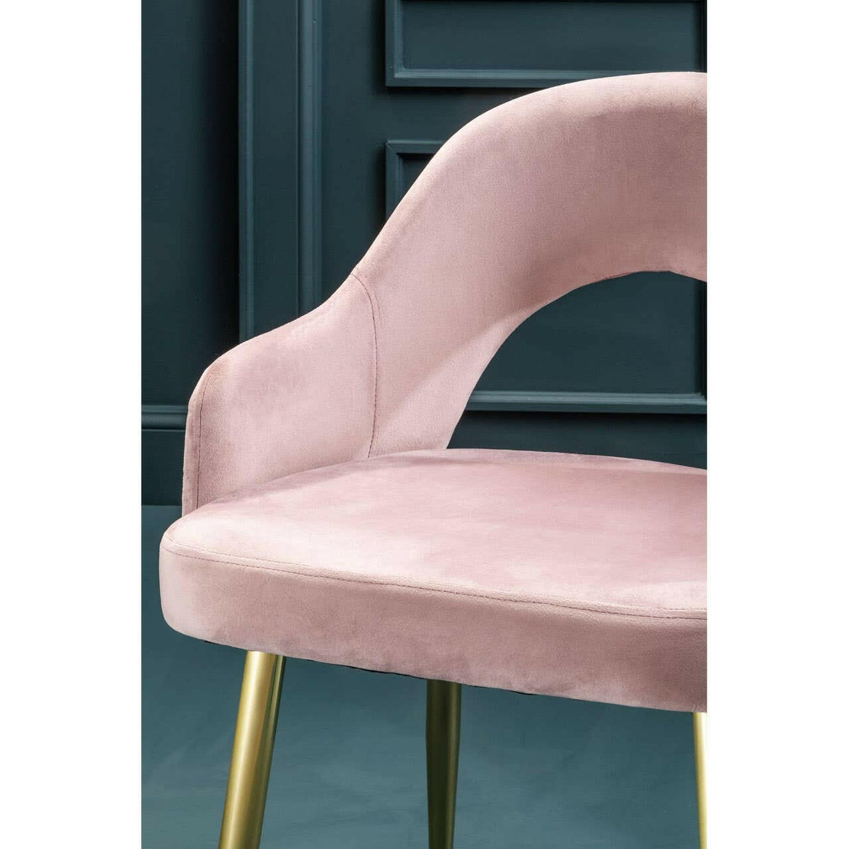 Dani Dusky Pink Velvet Dining Chair.
