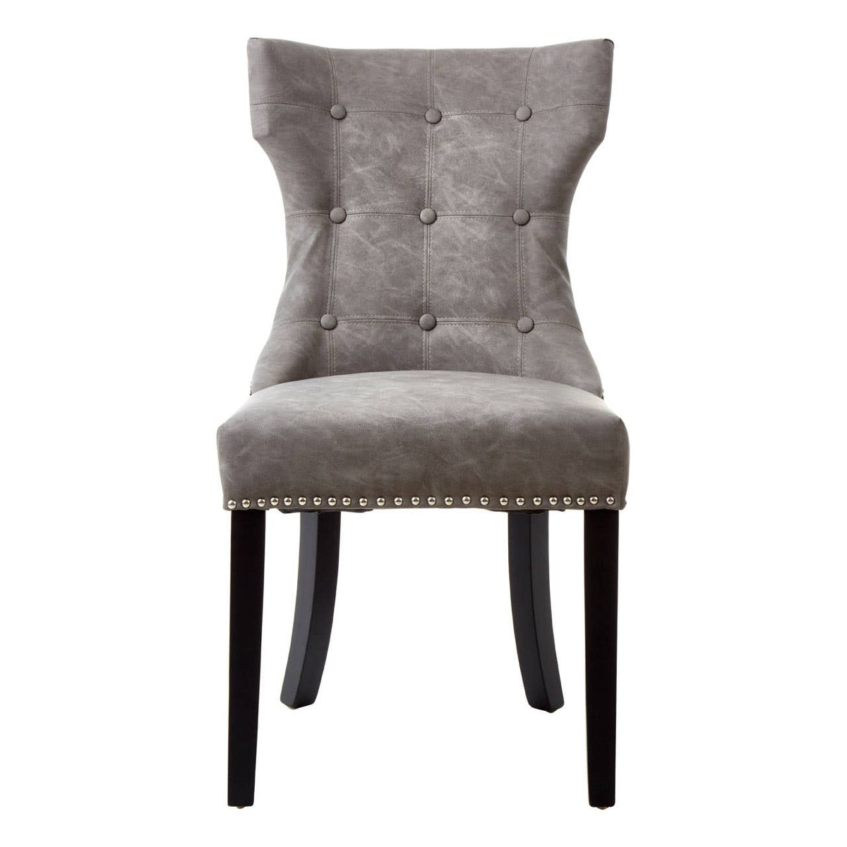Daxton Grey Leather Effect Dining Chair.