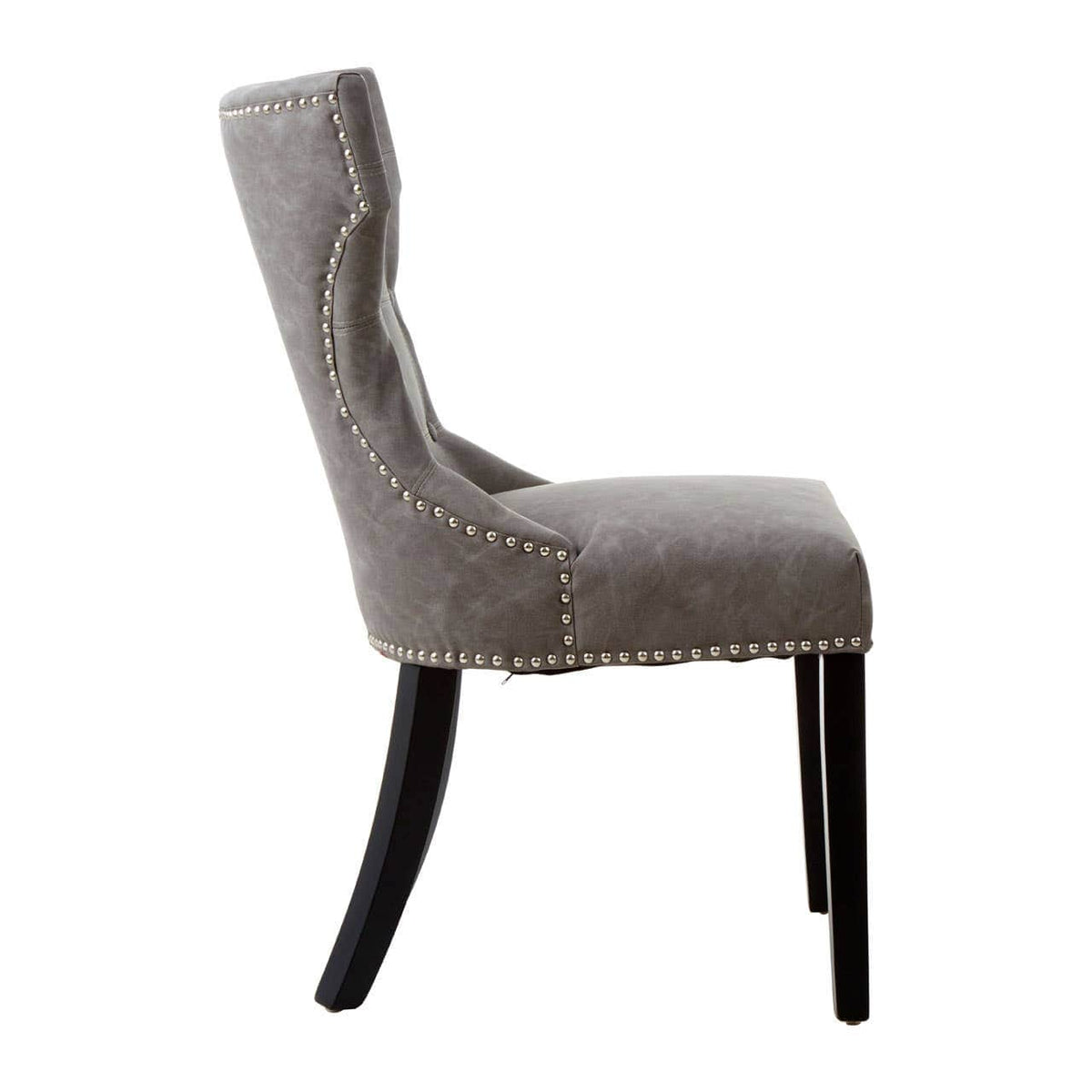 Daxton Grey Leather Effect Dining Chair.