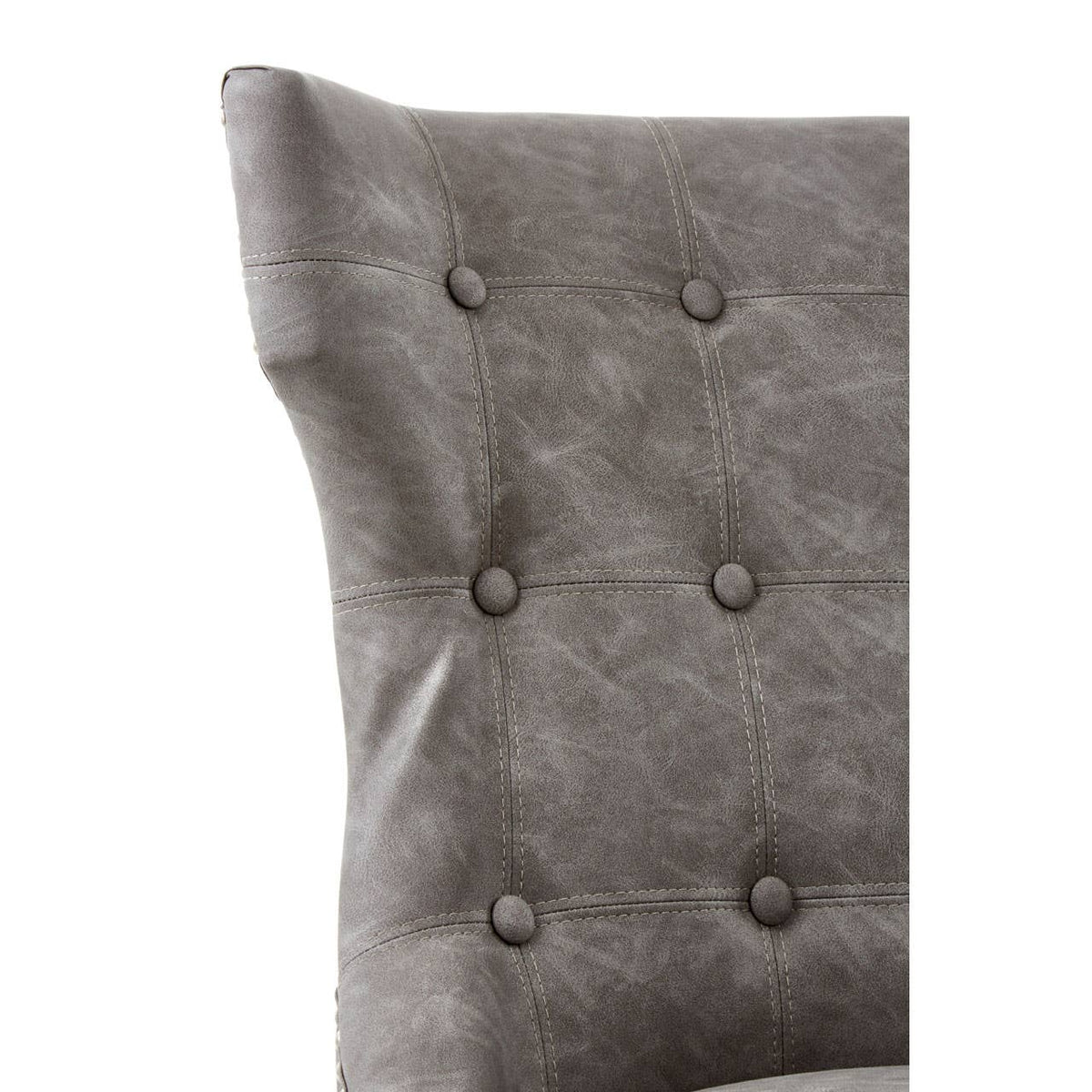 Daxton Grey Leather Effect Dining Chair.