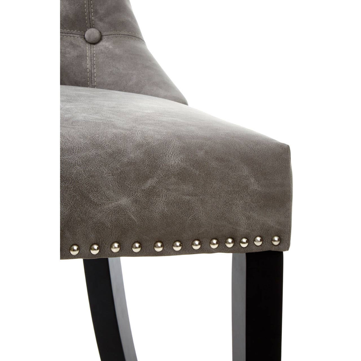 Daxton Grey Leather Effect Dining Chair.