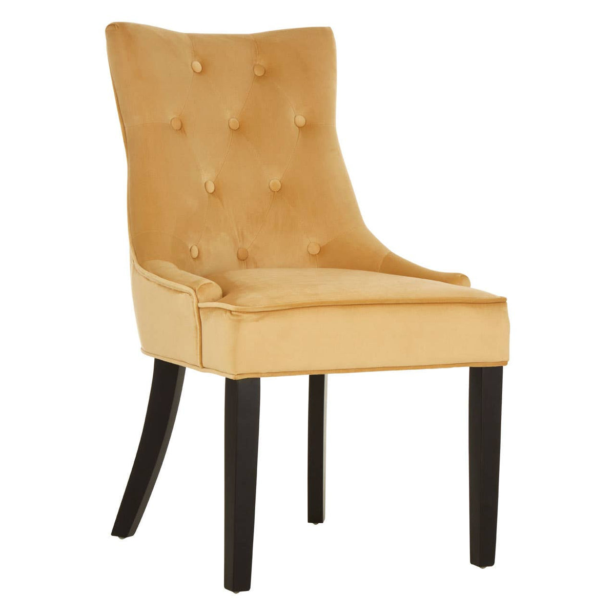 Daxton Light Gold Buttoned Dining Chair.