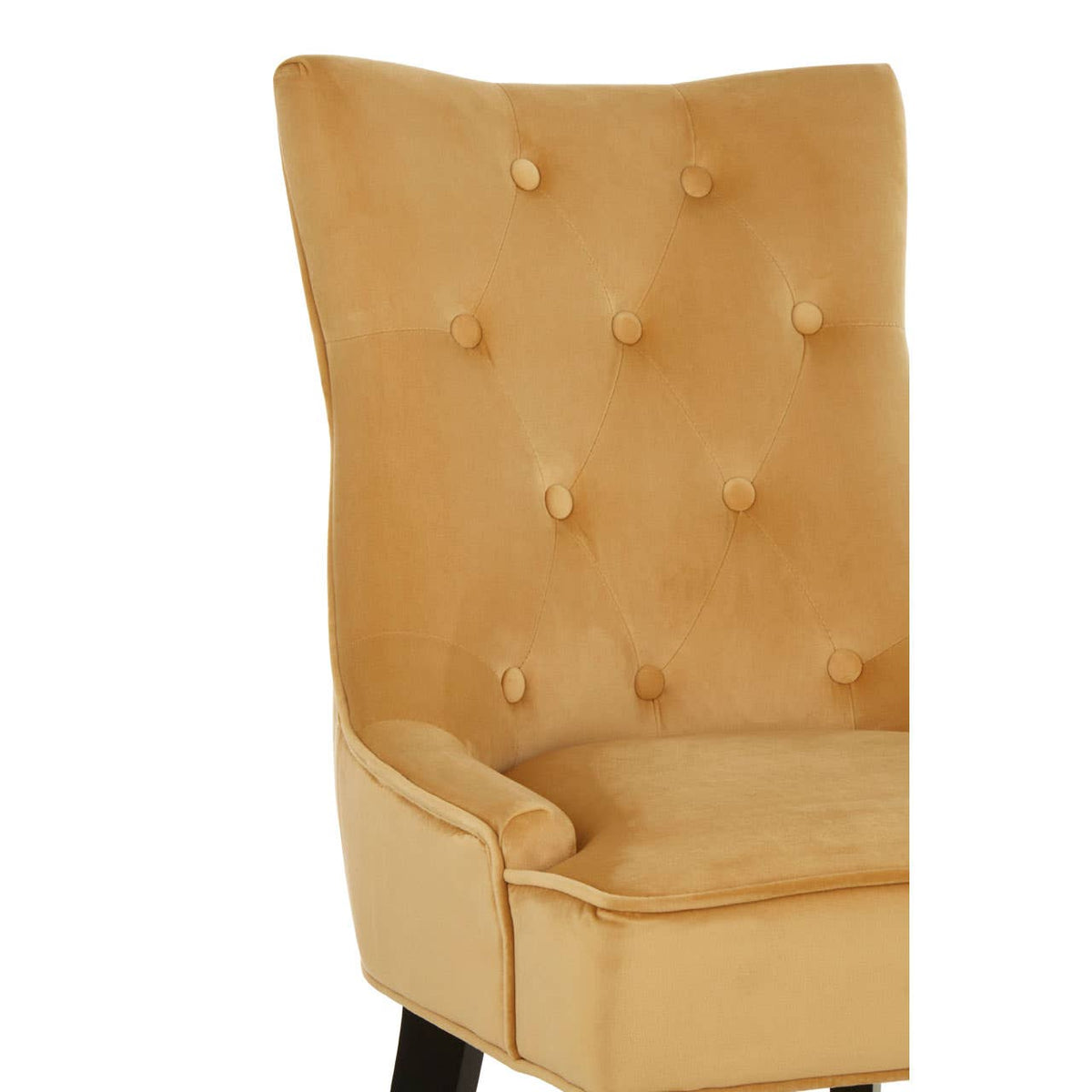 Daxton Light Gold Buttoned Dining Chair.