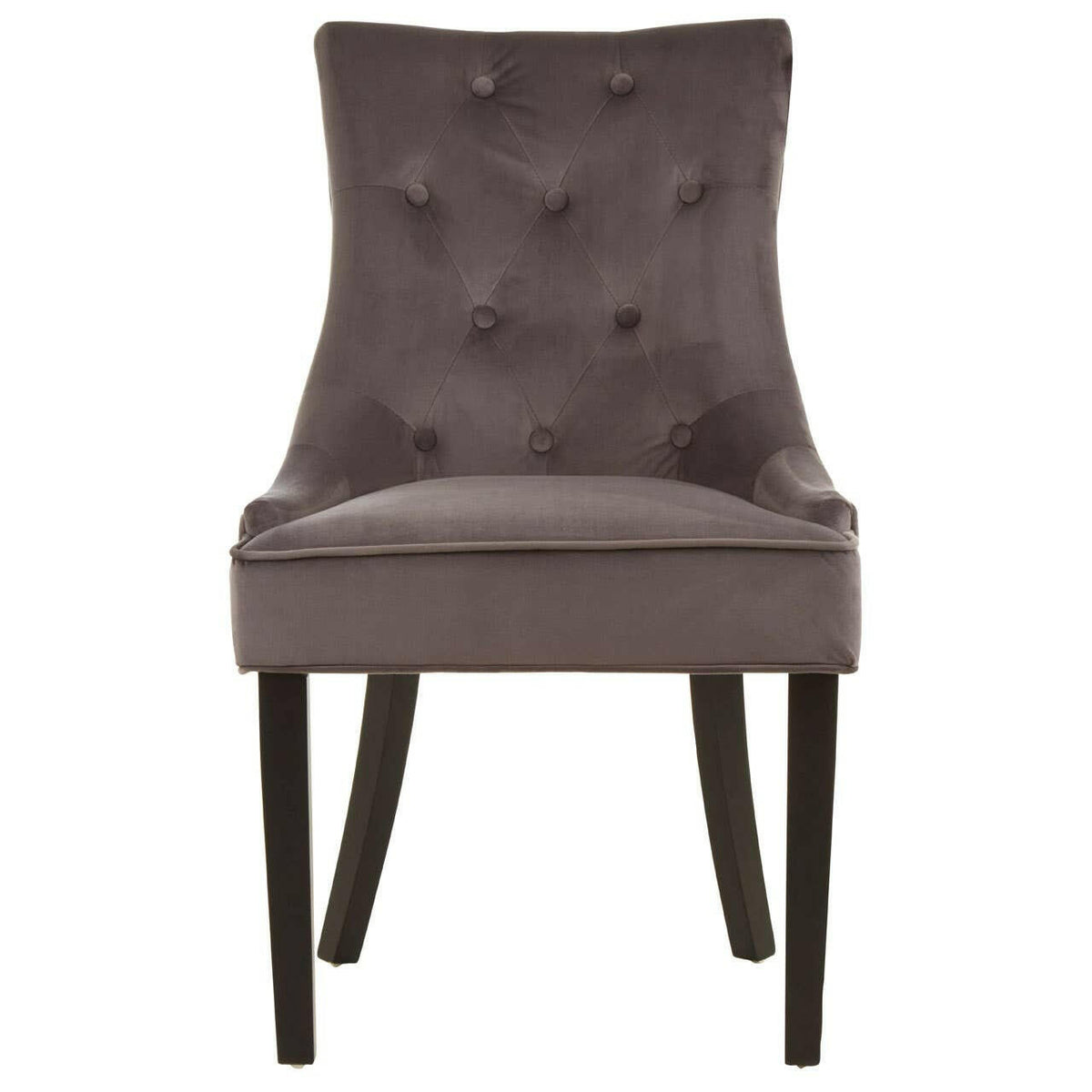 Daxton Storm Grey Buttoned Dining Chair.