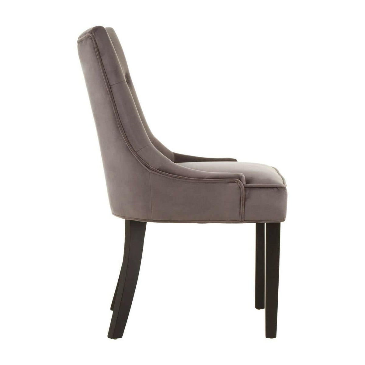 Daxton Storm Grey Buttoned Dining Chair.