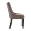 Daxton Storm Grey Buttoned Dining Chair.