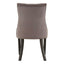 Daxton Storm Grey Buttoned Dining Chair.