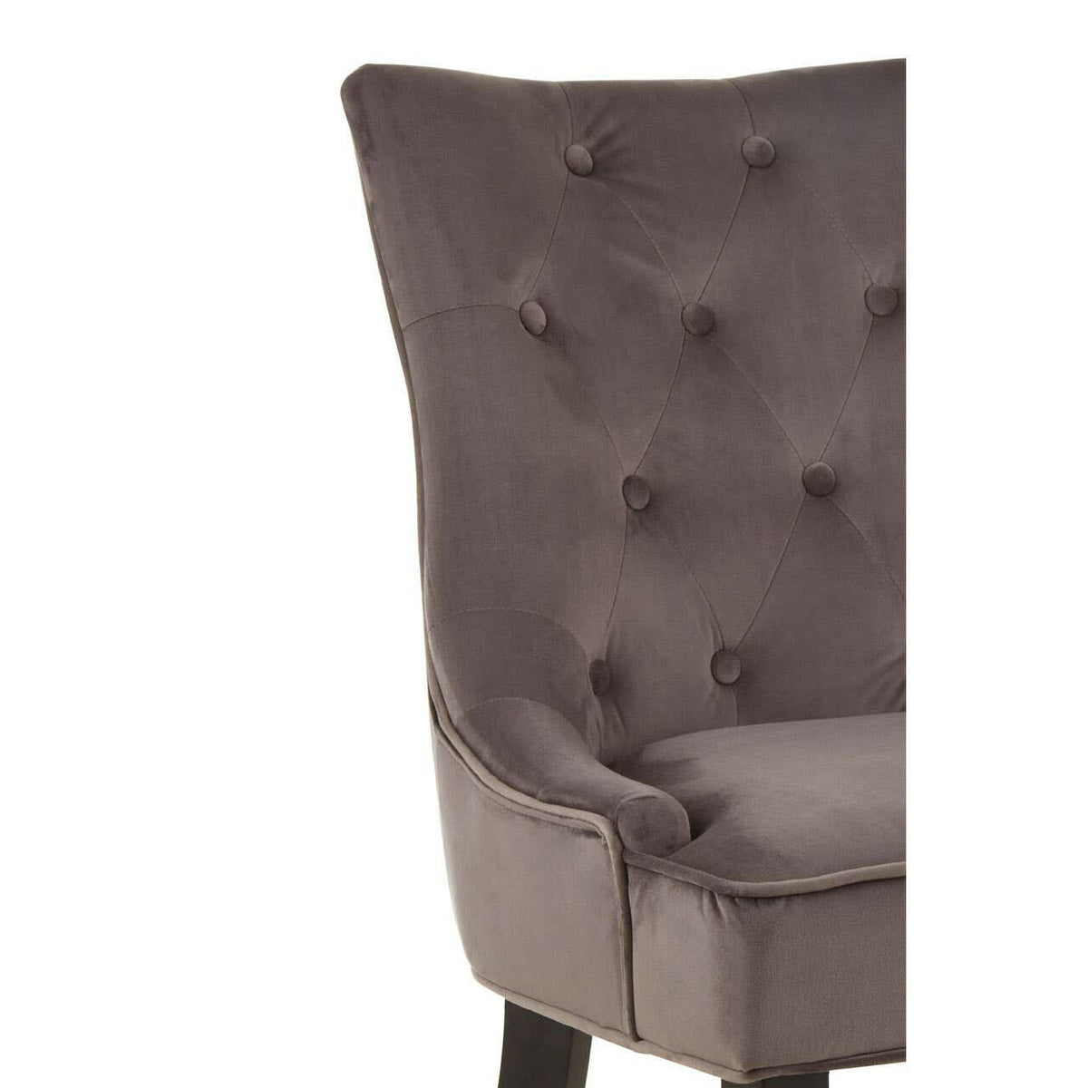Daxton Storm Grey Buttoned Dining Chair.