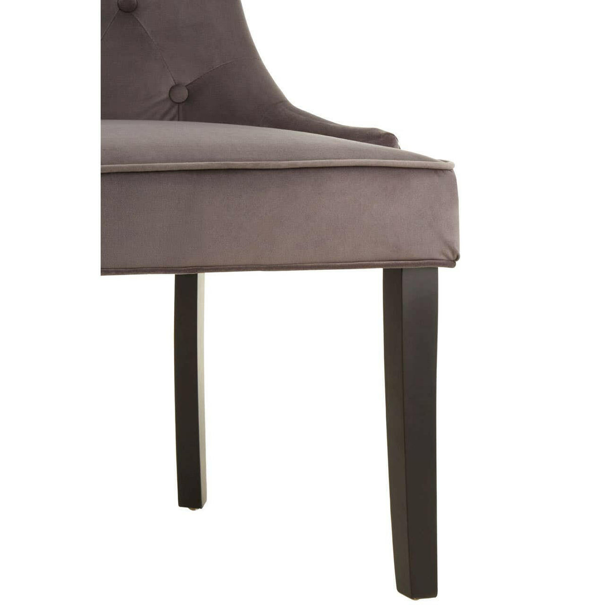 Daxton Storm Grey Buttoned Dining Chair.