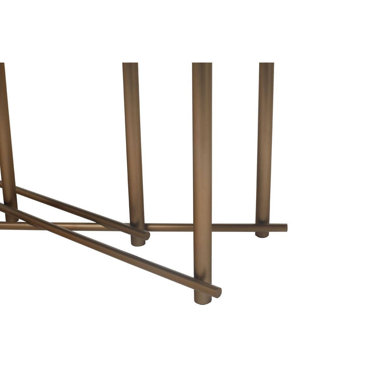 Noosa & Co. Dining Delta Walnut Veneer Dining Table with Brushed Brass Legs House of Isabella UK