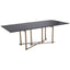 Noosa & Co. Dining Delta Walnut Veneer Dining Table with Brushed Brass Legs House of Isabella UK