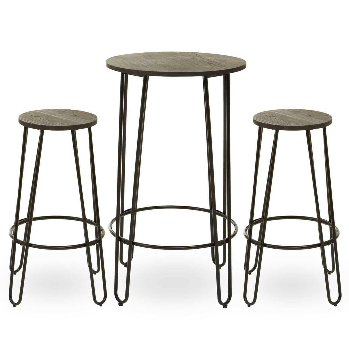 District 3Pc Bar Table And Stool Set.