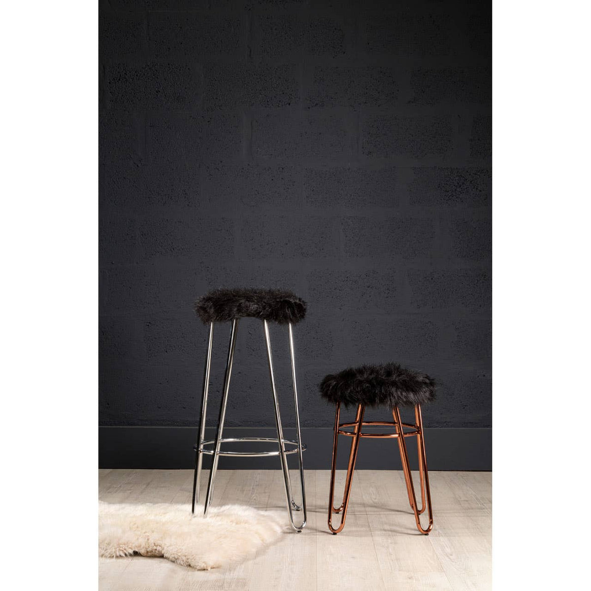 District Black Bar Stool.