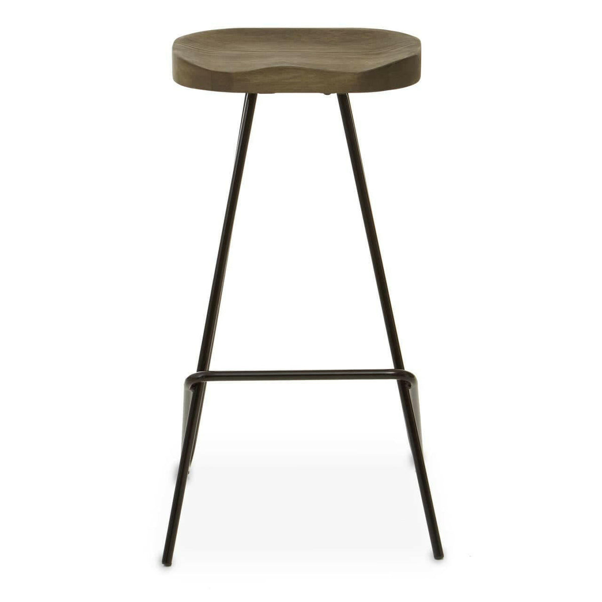 District Elm Wood Bar Stool.