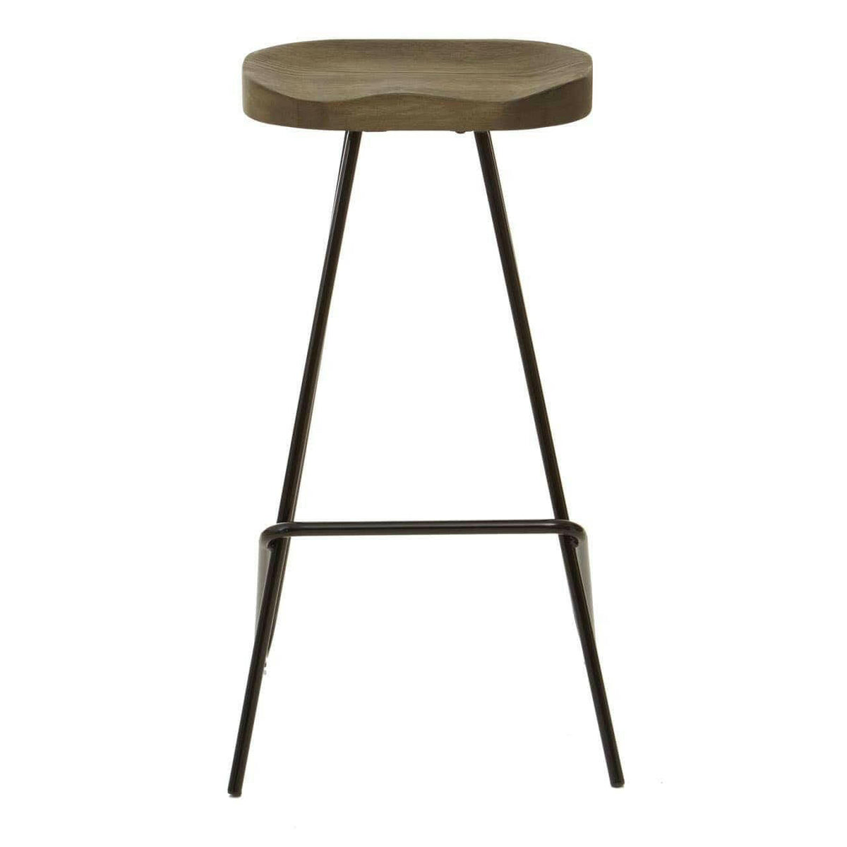 District Elm Wood Bar Stool.
