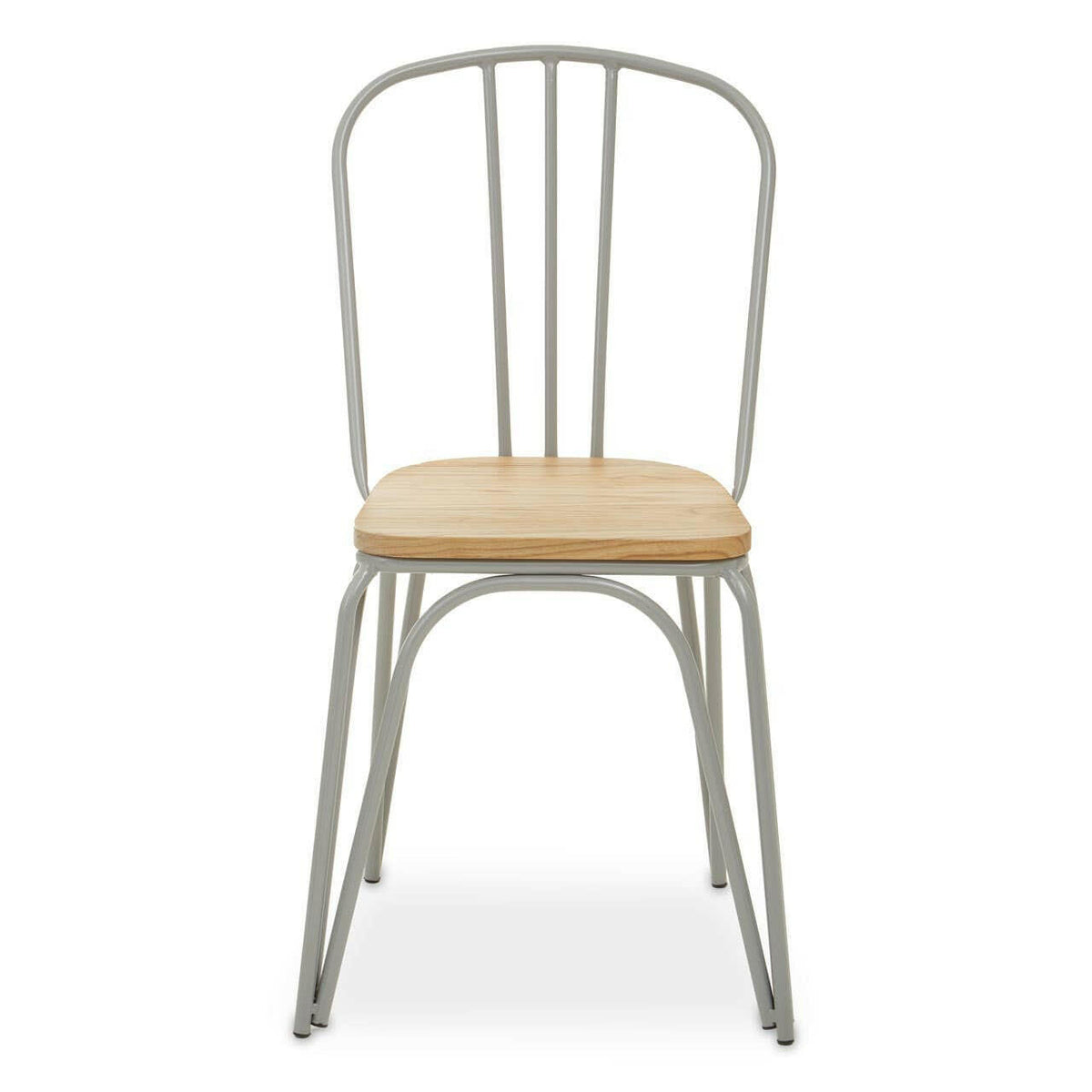 District Grey Finish Metal Frame Dining Chair.