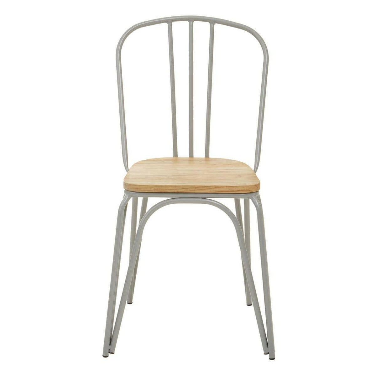 District Grey Finish Metal Frame Dining Chair.