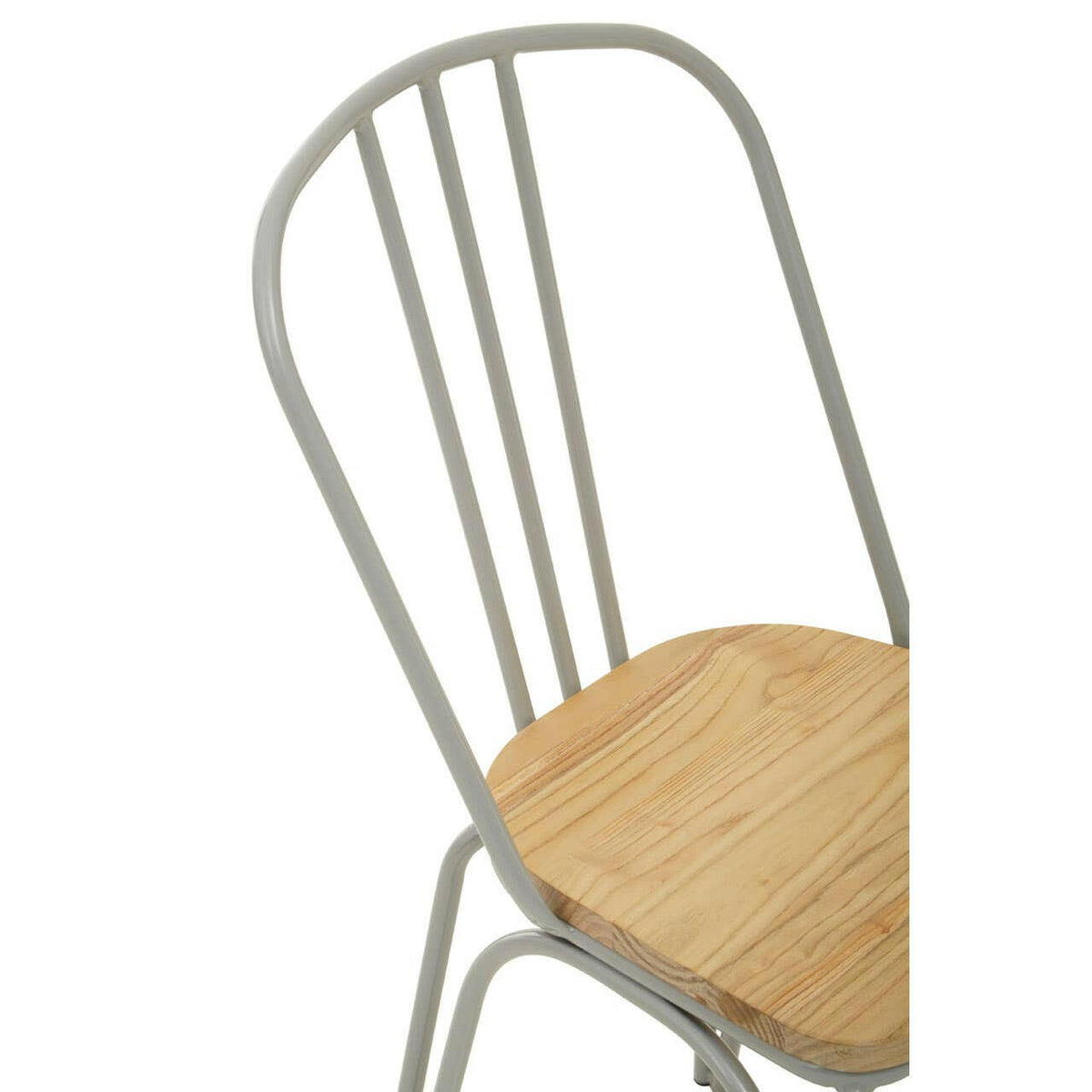 District Grey Finish Metal Frame Dining Chair.