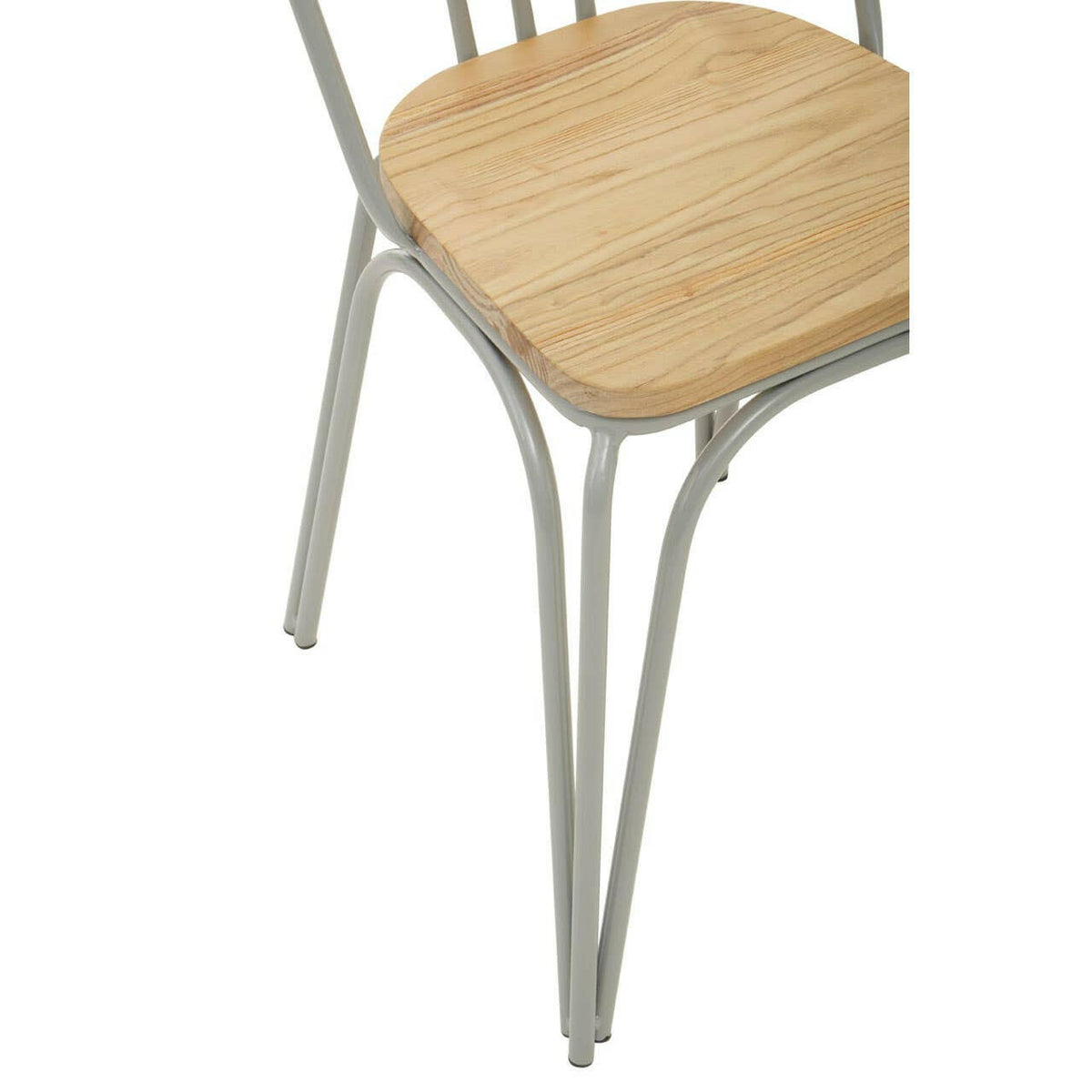 District Grey Finish Metal Frame Dining Chair.