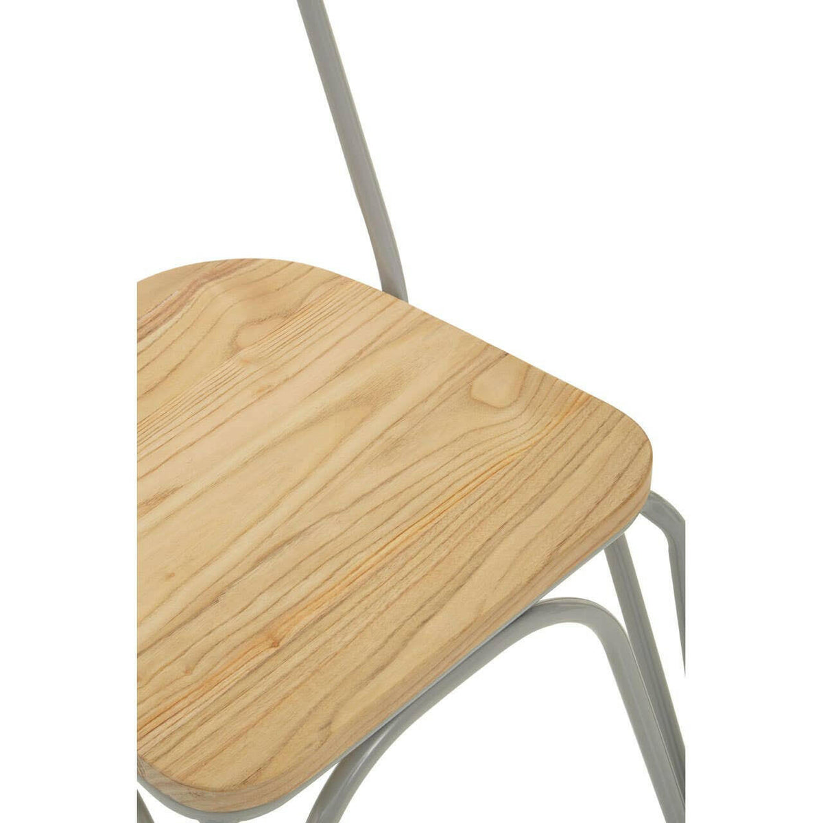 District Grey Finish Metal Frame Dining Chair.