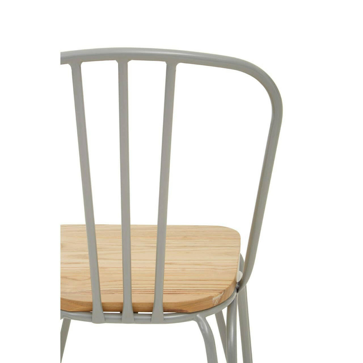 District Grey Finish Metal Frame Dining Chair.