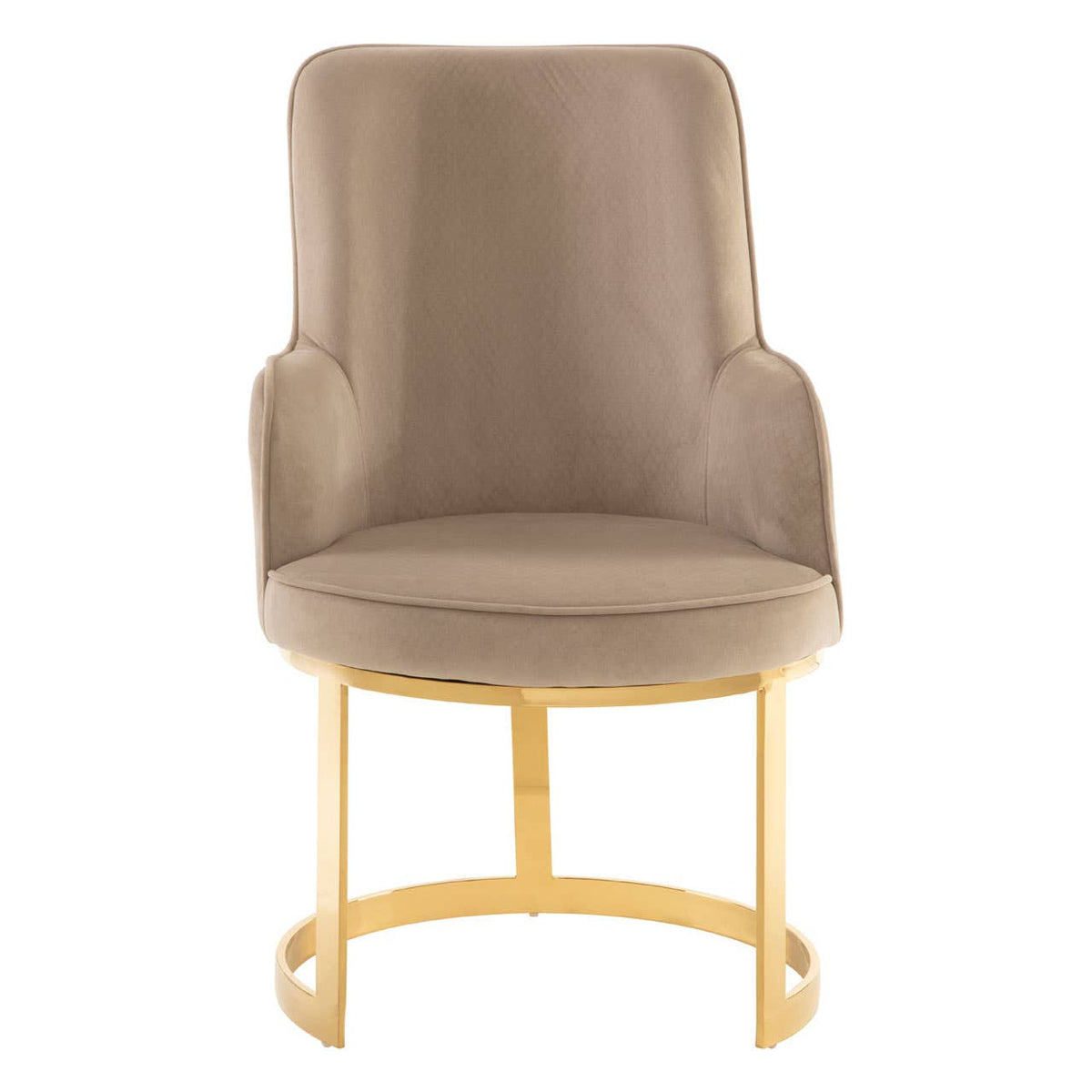 Eliza Beige Velvet Dining Chair.