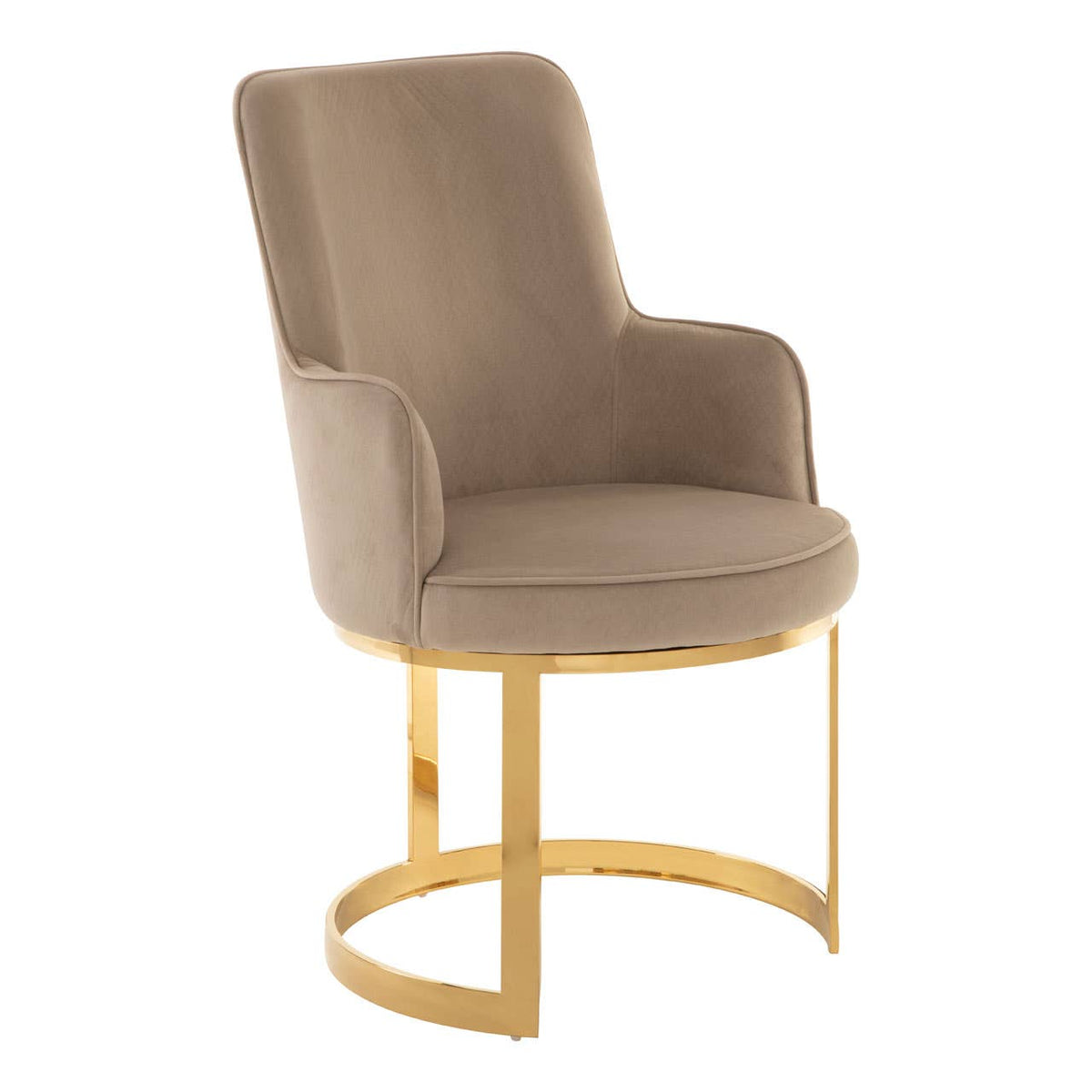 Eliza Beige Velvet Dining Chair.