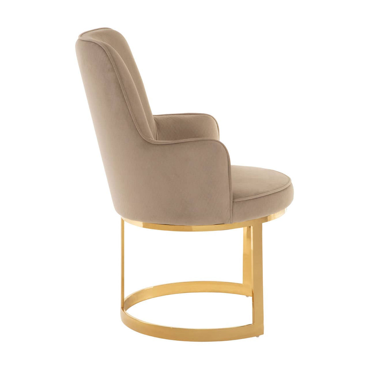 Eliza Beige Velvet Dining Chair.