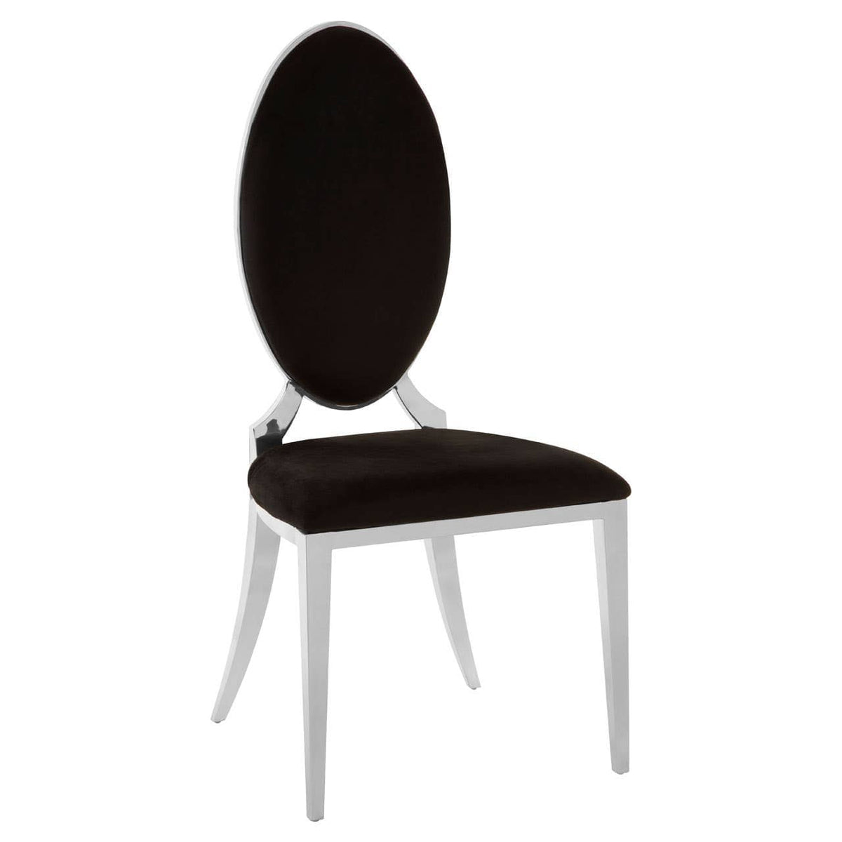 Eliza Black Velvet Dining Chair.