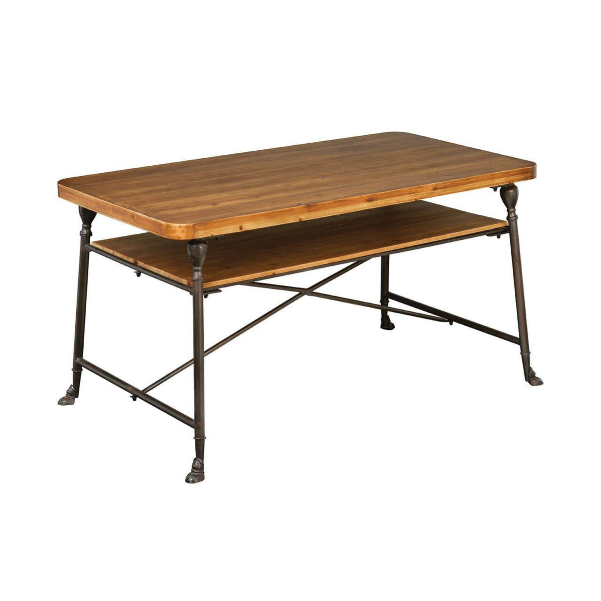 Noosa & Co. Dining Foundry Fir Wood Dining Table with Shelf House of Isabella UK