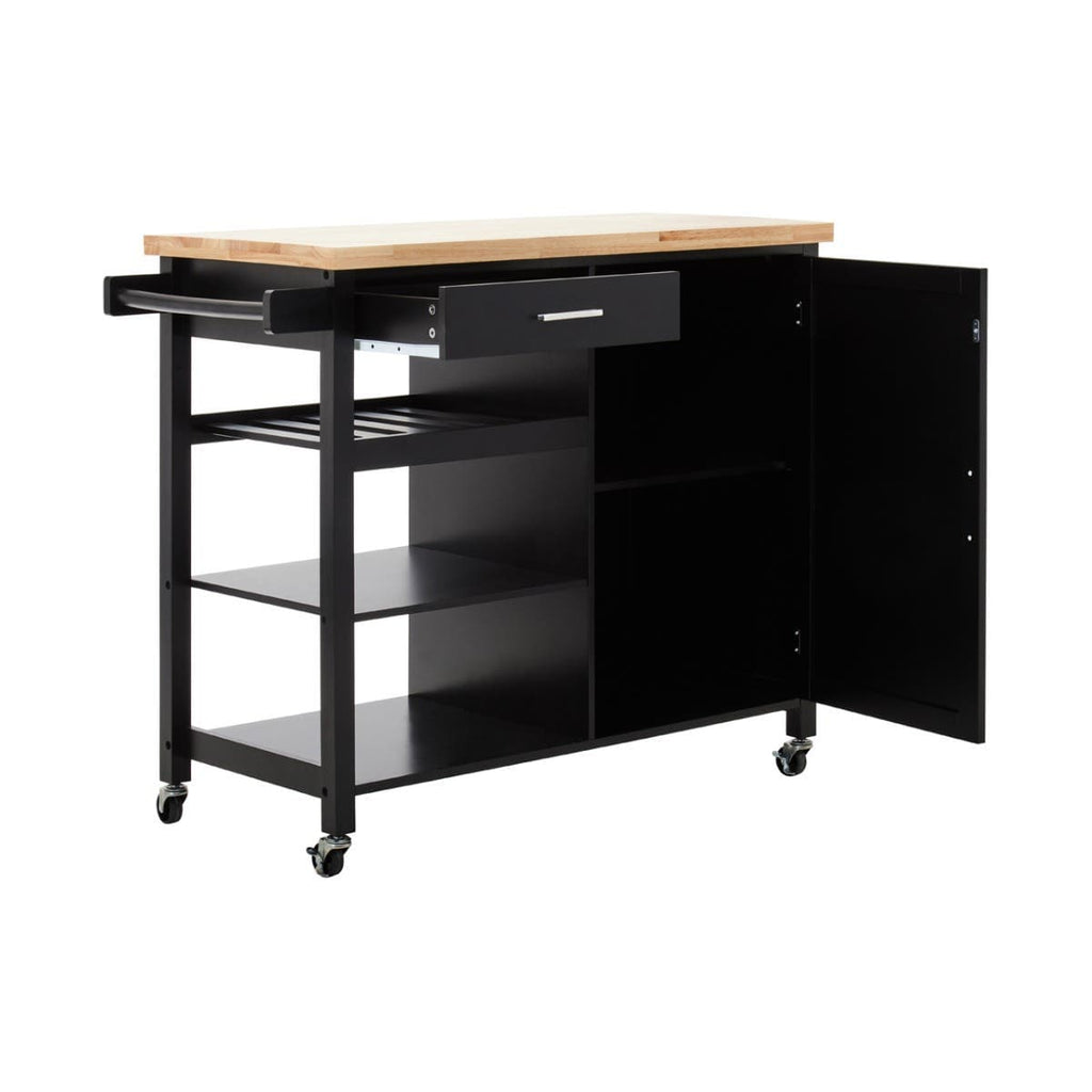 Frankfurt Black Kitchen Trolley– House of Isabella UK