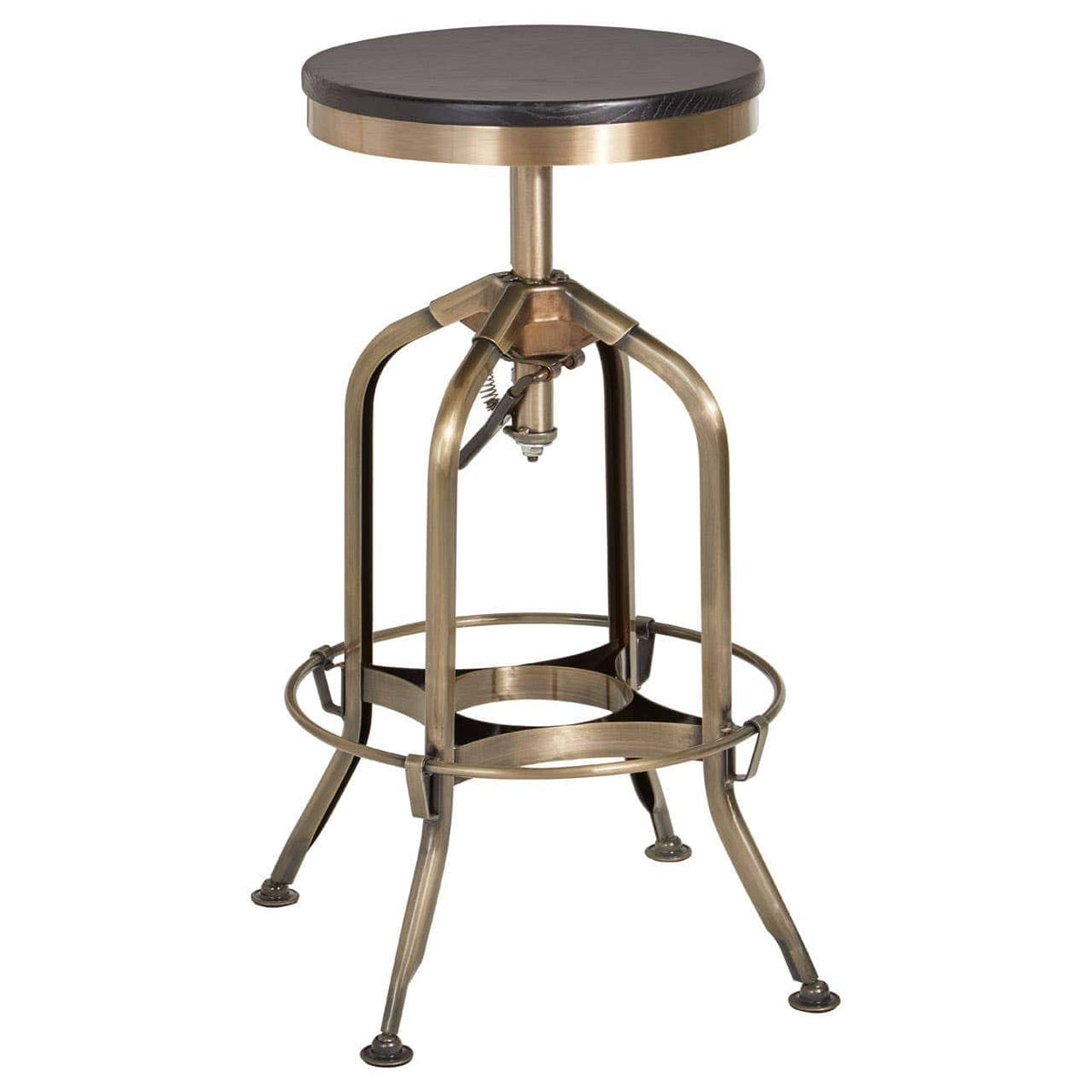 Gator Ash Wood Seat Metallic Stool.